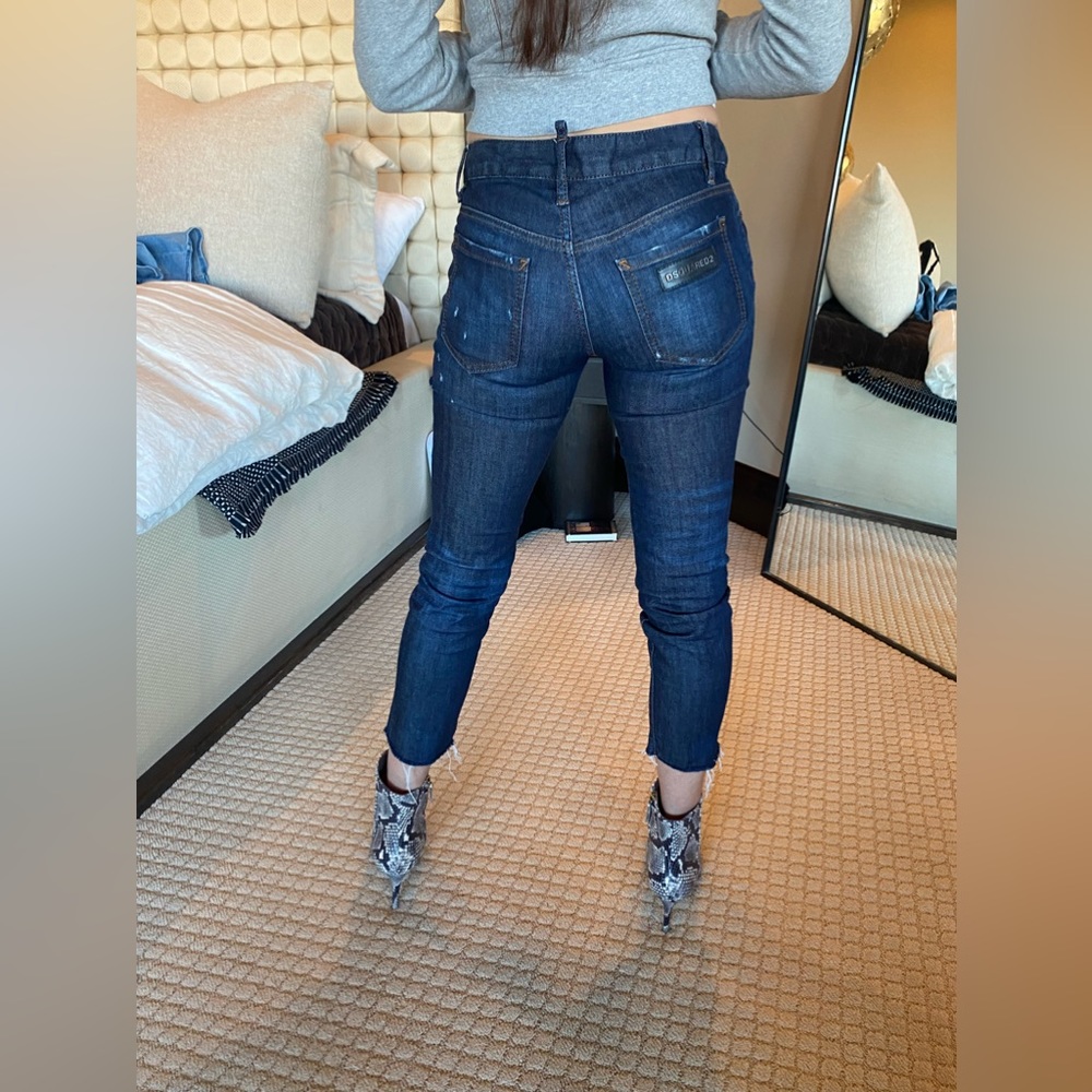 DSQUARED2 Medium waist skinny crop Jean